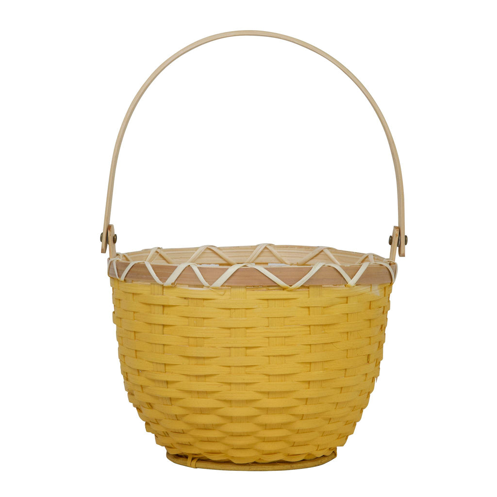 Blossom Basket Small | Mustard - Rattan Basket - 1