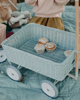 Rattan Wonder Wagon - Vintage Blue | Olli Ella - Kids' Rattan Toys