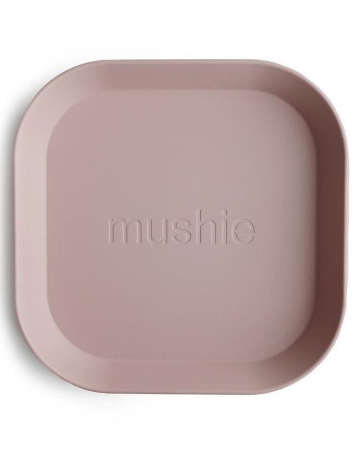 Square Dinnerware Plates, Set of 2 (Blush) | Mushie - Baby's and Toddler's Tableware