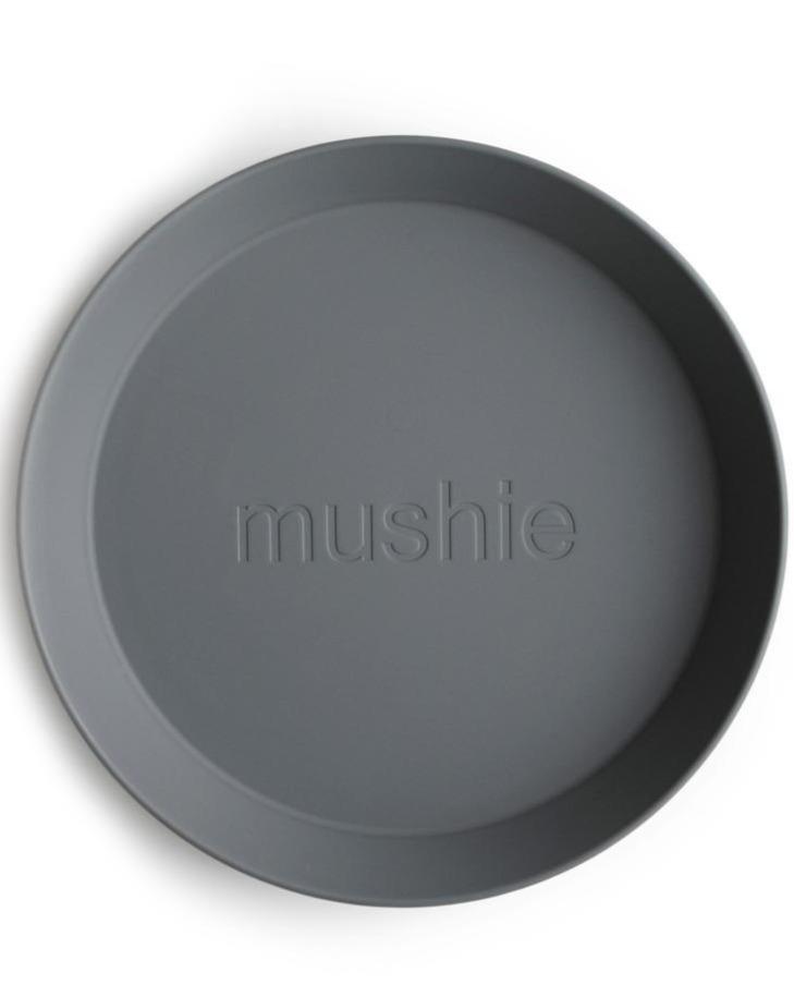 Round Dinnerware Plates, Set of 2 (Smoke) | Mushie - Baby's and Toddler's Tableware