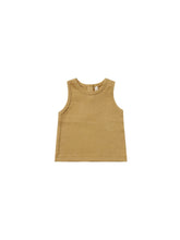 Quincy Mae Woven Tank Gold
