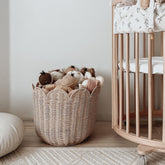 Rattan Tulip Basket | Nude | Olli Ella - Kid's Bags and Toy Storage