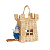 Rattan Castle Bag | Natural | Olli Ella - Kid's Bags and Toy Storage