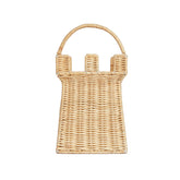 Rattan Castle Bag | Natural | Olli Ella - Kid's Bags and Toy Storage