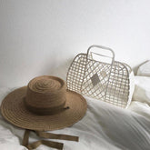 Retro Basket - Large Cream | Sun Jellies Women's handbag