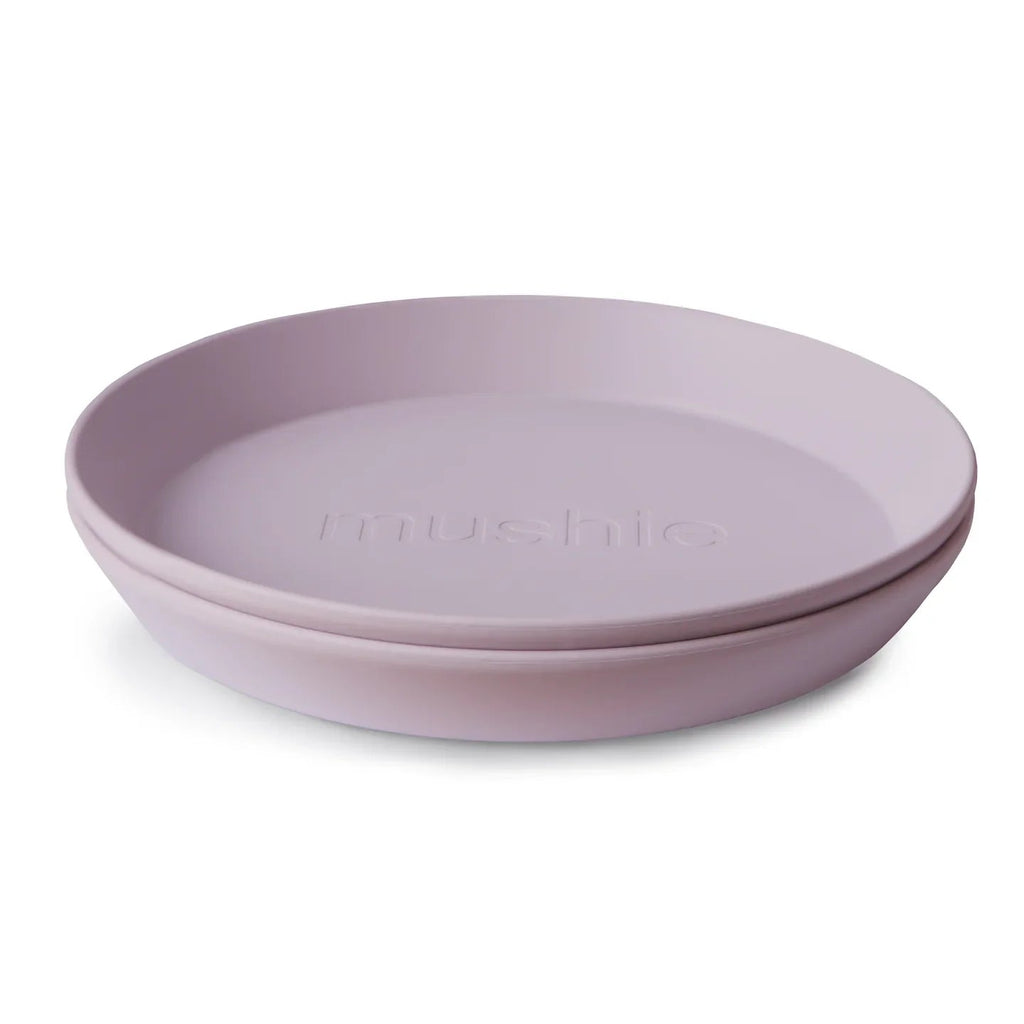 Round Plate Dinnerware Set | Soft Lilac Plates Mushie 