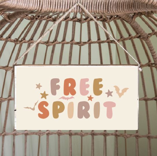 Free Spirit-Twine Sign | Bohemian Mama Holiday Home Decor | Halloween