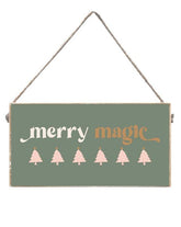 Merry Magic Twine Hanging Sign | Bohemian Mama Holiday Home Decor