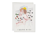Self Reflection Greeting Cards Red Cap Cards 