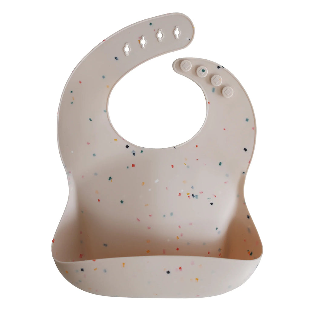 Silicone Baby Bib | Vanilla Confetti | Mushie - Baby Feeding Accessories