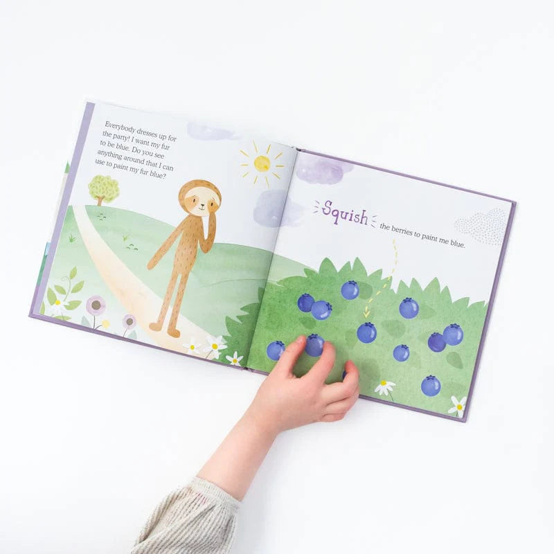 Blueberry Sloth Snuggler & Interactive Hardcover Book