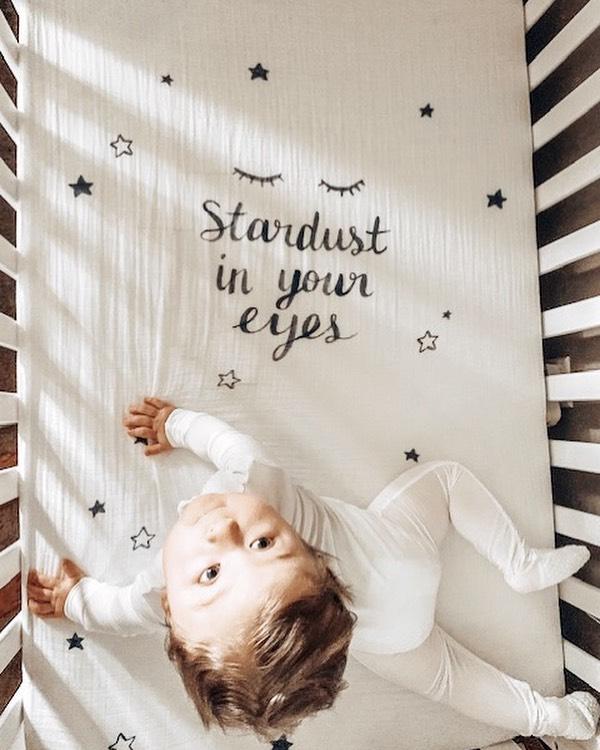 Stardust in Your Eyes Organic Cotton Crib Sheet