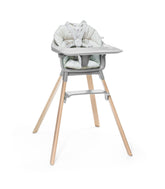 Stokke® Clikk™ High Chair w Grey Sprinkle Cushion & Travel Bag | White