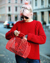 Retro Basket - Large Red | Sun Jellies Women's handbag