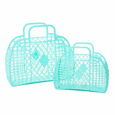Retro Basket - Mini Me - Mint | Sun Jellies Women's handbag