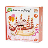 Chocolate Birthday Cake - Tender Leaf Toys Pretend Play Kitchen and Food