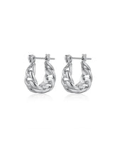The Mini Louis Chain Hoops - Silver Earrings Luv Aj 