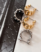 The Mini Louis Chain Hoops - Silver | Luv AJ - Women's Jewelry