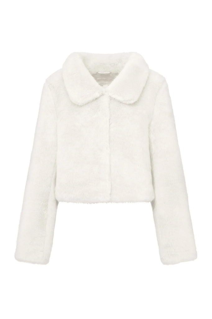 Unreal Fur | Tirage Cropped Jacket | Blanc