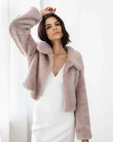 Unreal Fur | Tirage Cropped Jacket | Elderflower