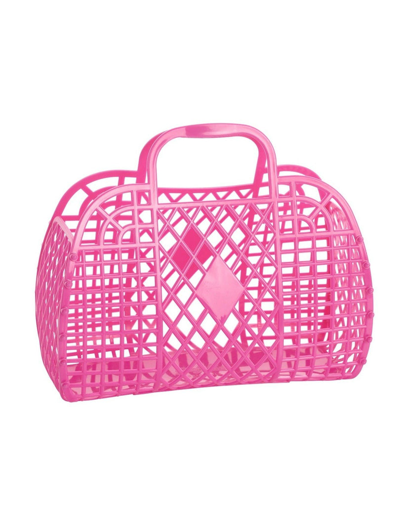 Retro Basket- Small Berry Pink | Sun Jellies Kids Handbags