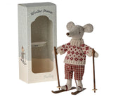 Winter mouse with ski set, Mum Maileg 