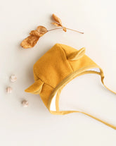 Wool Honey Bear Bonnet Cotton-Lined | Briar Baby - Baby & Toddler Bonnets