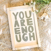 You Are Enough Framed Wall Art Wall Decor love, Holston 