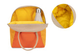 Zipper - Block Poppy Mango | Fluf - Sustainable Bags