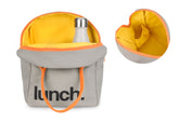 Zipper - 'Lunch' Grey / Pumpkin Bags Fluf 