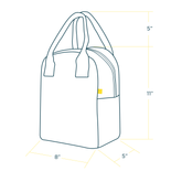 Zipper - Block Navy Mango Bags Fluf 