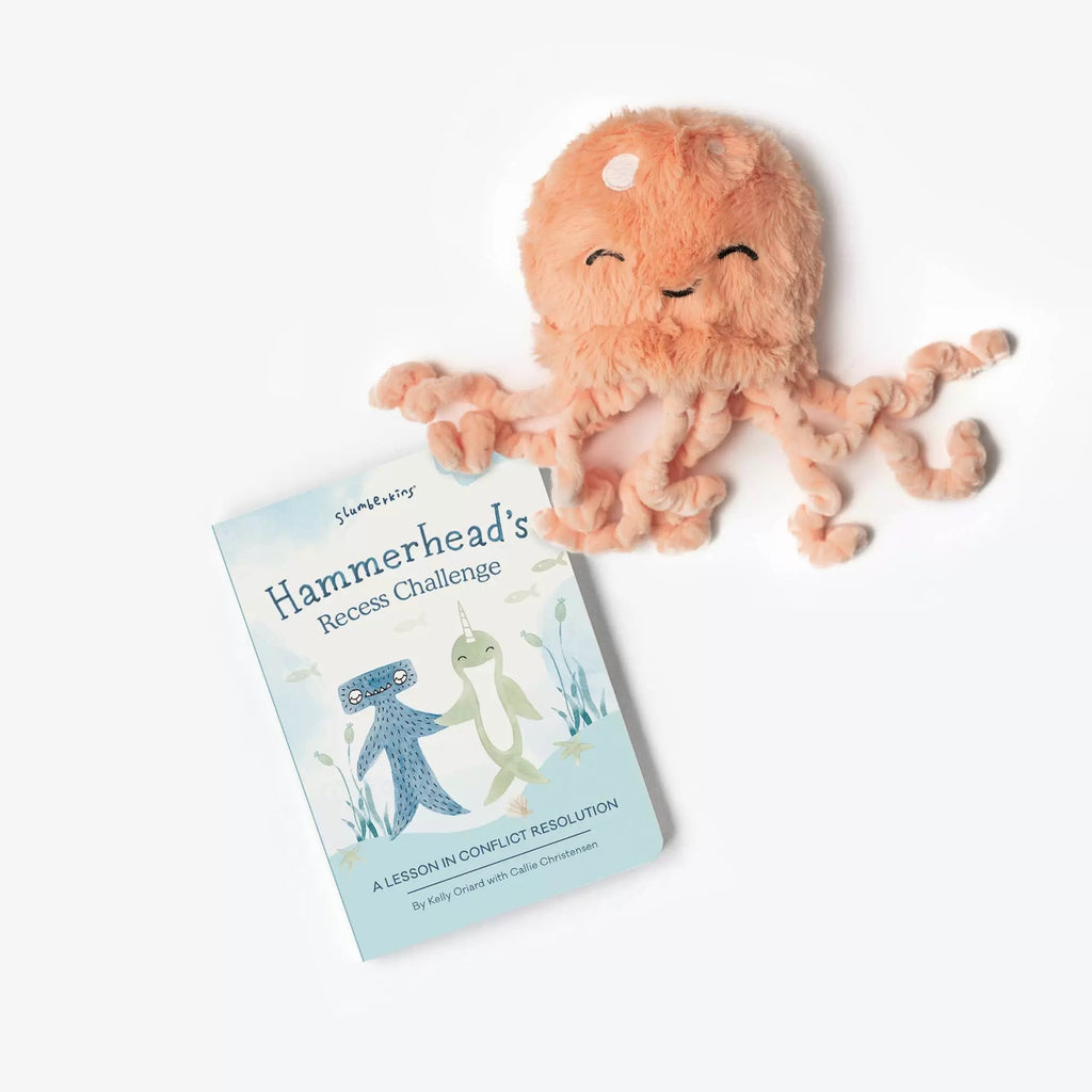 Coral Jellyfish Mini & Hammerhead Book Bundle - Conflict Resolution Stuffed Animals Slumberkins 