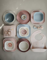 Square Dinnerware Plates, Set of 2 (Blush) Baby Accessories Mushie 