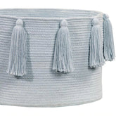 Basket Tassels - Soft Blue