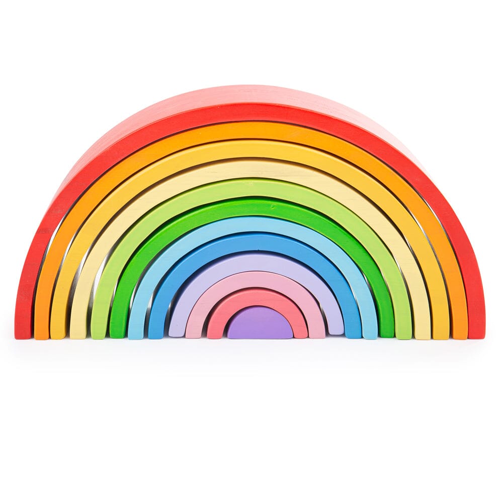 Wooden Stacking Rainbow - Large by Bigjigs Toys US Bigjigs Toys US 