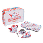 Spotted Tea Set in a Case by Bigjigs Toys US Bigjigs Toys US 