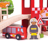 Fire Station Train Set by Bigjigs Toys US Bigjigs Toys US 