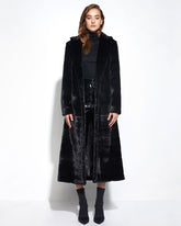 Black Bird Coat Faux Fur Unreal Fur