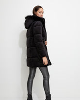 Black Star Coat Velvet Unreal Fur