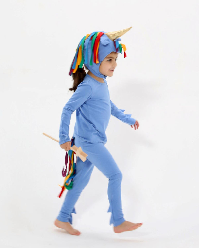 Blue Unicorn Costume Costumes Band of the Wild Hat + Tail + Pajama 2/3T 