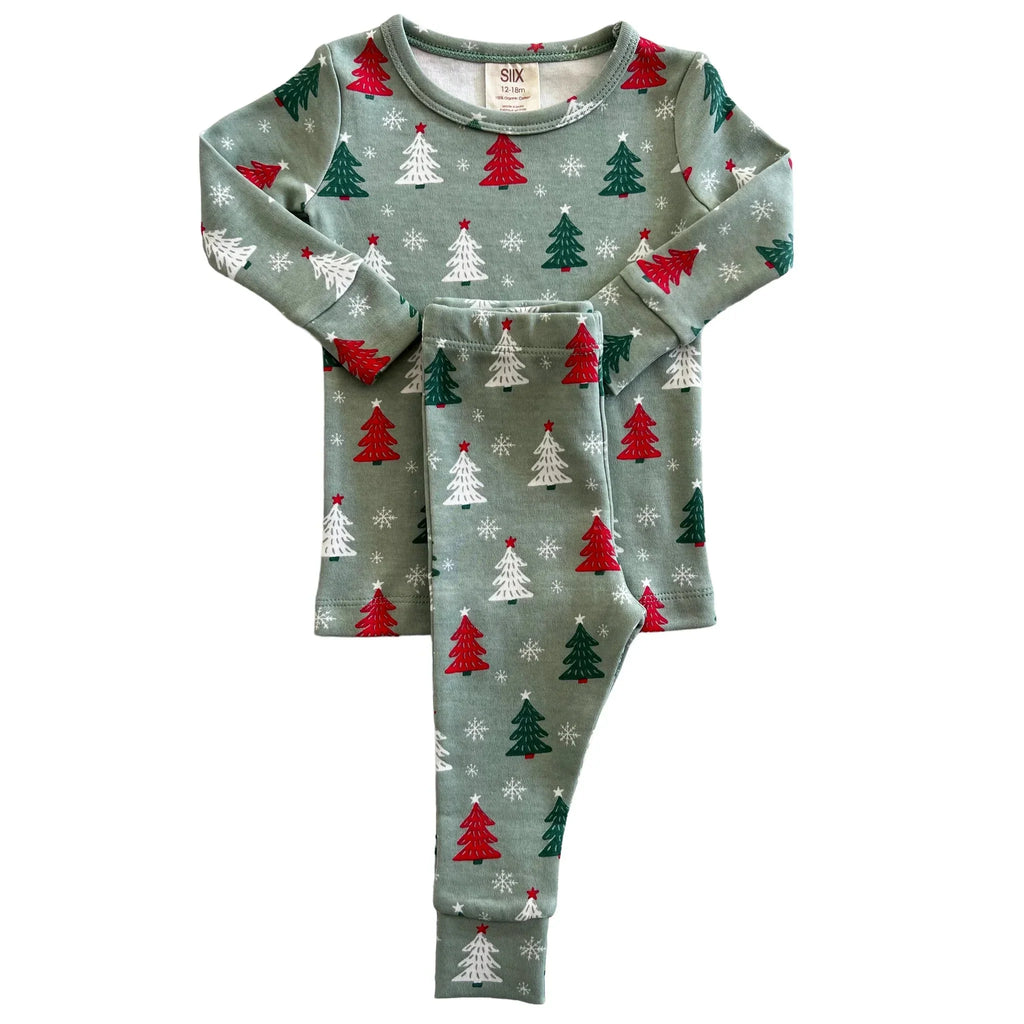 Christmas Trees | Organic 2-Piece Set Pajamas SIIX Collection 