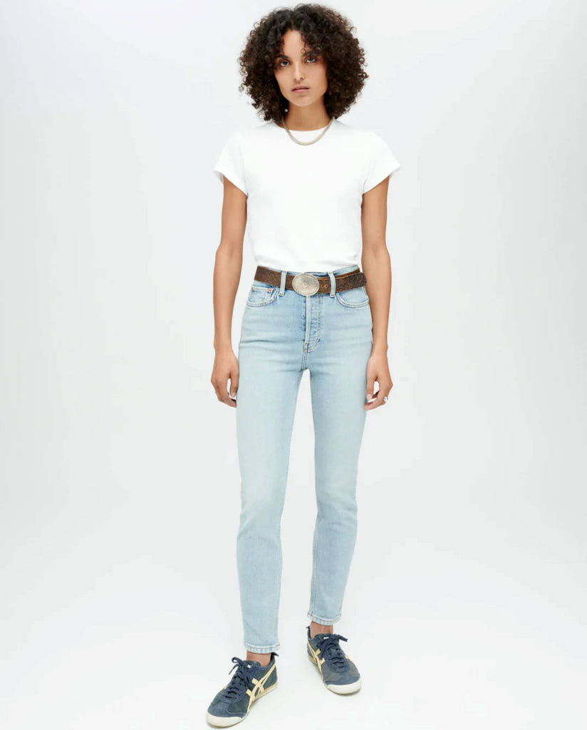 Comfort Stretch High Rise Ankle Crop Jeans RE/DONE 