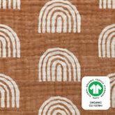 Crib Sheet in GOTS Certified Organic Muslin Cotton | Terracotta Rainbow