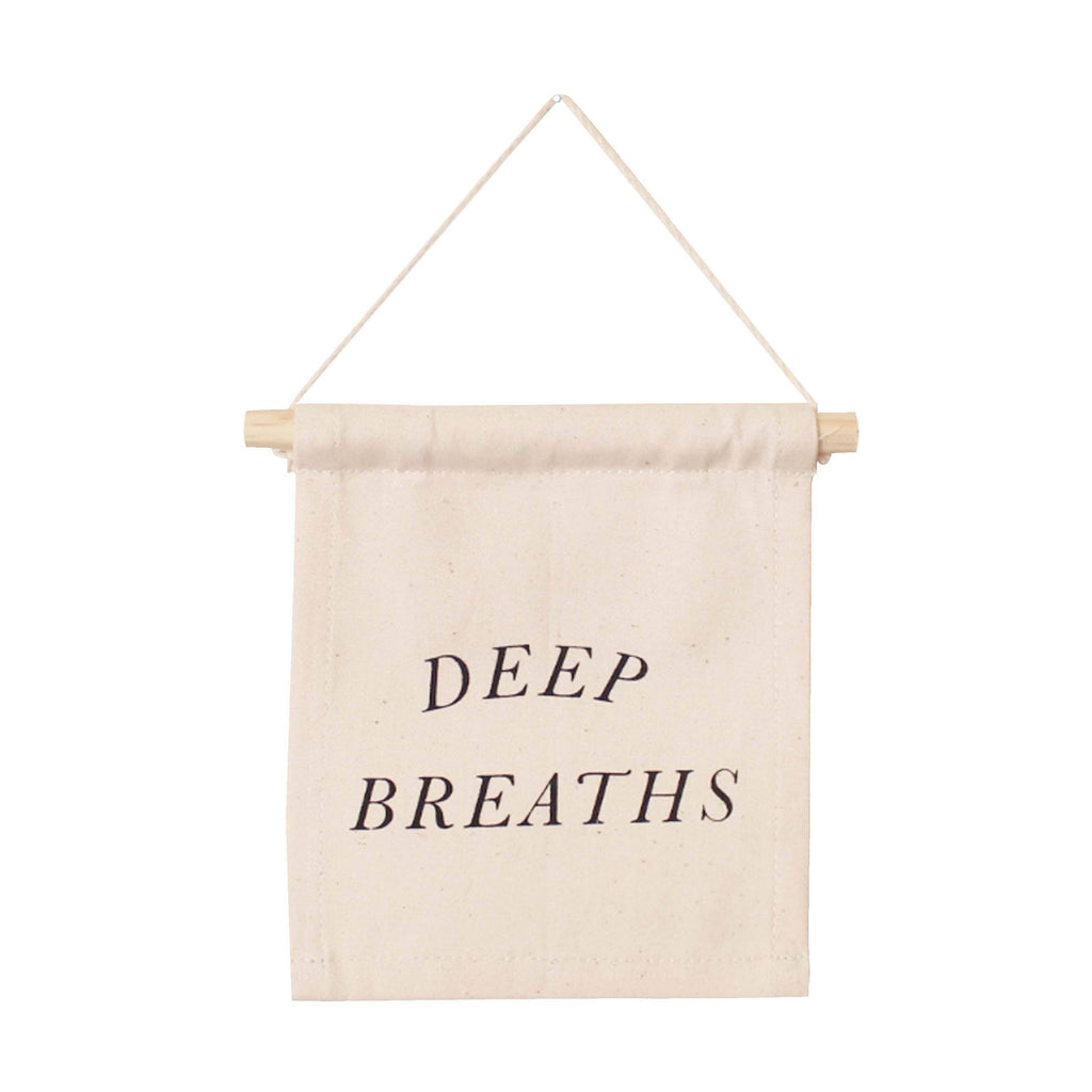 deep breaths hang sign Wall Hanging Imani Collective 