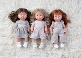 Brunette Baby Doll Girl with Down Syndrome - Long Hair Tyber 