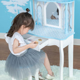 Fantasy Fields - Dreamland Castle Play Vanity Set - White / Ice Blue Teamson Kids White / Ice Blue 23.45 x 11.25 x 46 (L x W x H) 