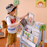 Fantasy Fields by Teamson Kids - Sunny Safari Book Rack Storage Kids Display Bookshelf Toy Storage Teamson Kids 