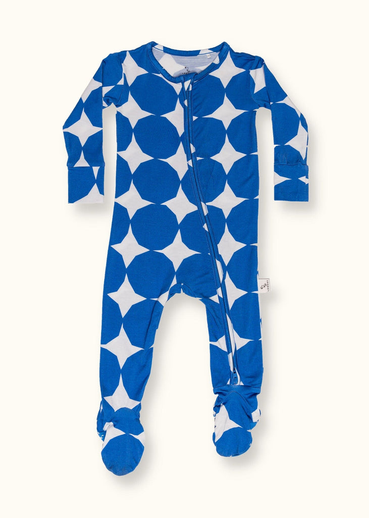 Blue Diamond Stars Footie Pajama by Loocsy Loocsy 