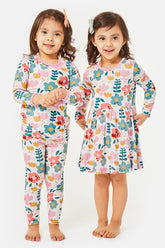 Stretchy Long Sleeve Twirl Dress - Flower Power by Clover Baby & Kids Clover Baby & Kids 