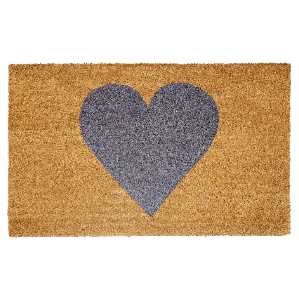 Gray Heart Doormat